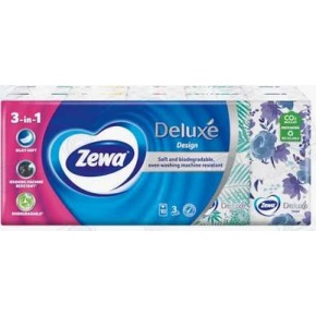 Zewa Deluxe Limited papírzsebkendő, 3rét., 10x10 db/csomag