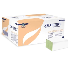 V 250 Lucart Easy Green 1 rtg.zöld hajtogatott kéztörlő  20 csomag/karton