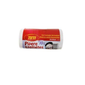 Szemeteszsák, pipere, 10l, 40db, Tuti