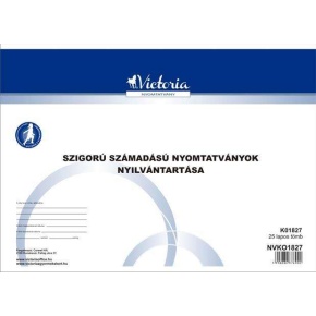 Szigorú számadású nyomtatványok nyilvántartása K01827