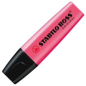 Szövegkiemelő, 2-5 mm, STABILO "Boss", rózsaszín