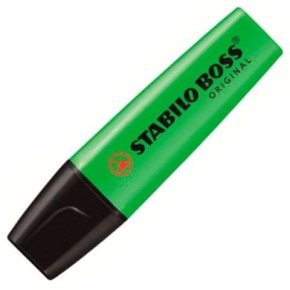 Szövegkiemelő, 2-5 mm, STABILO "Boss", zöld