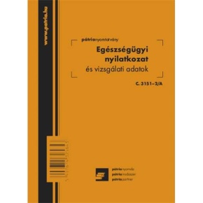 Egészségügyi Kiskönyv A/6 Docuform C3151-2