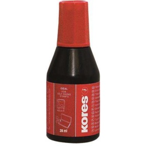 Festék  bélyegzőpárnára Kores 28ml piros