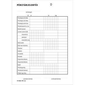 Pénztárjelentés B.KISKER104