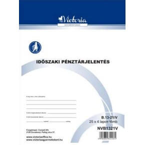 Időszaki pénztárjelentés 25x4, A4, B.13-21 Victoria