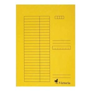 Gyorsfűző, karton, A4, VICTORIA, sárga