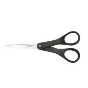 Olló, papírvágó, 18 cm, FISKARS "Essential", fekete