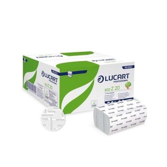 Z 20 Lucart ECO 2 rtg fehér hajtogatott kéztörlő 15cs/karton