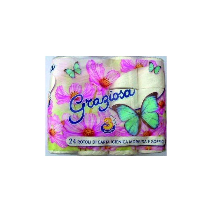Graziosa toalettpapír 24 tek/csomag 3 rtg
