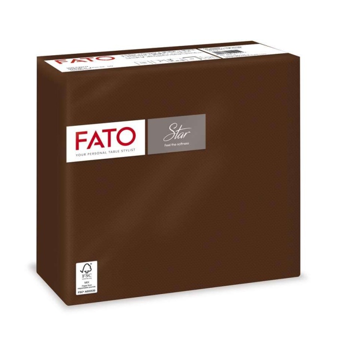 FATO Szalvéta Barna 38*38cm 2rtg.40db/csomag, 30 csomag/karton