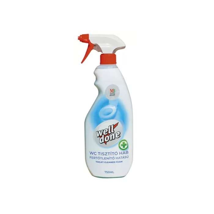 Well done WC tisztító hab szórófejes, fertőtlenítő hatású 750 ml