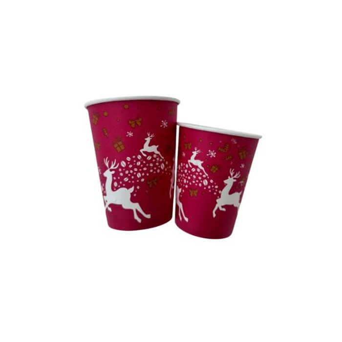200 ml papírpohár, hőálló karácsonyi 50db/csomag
