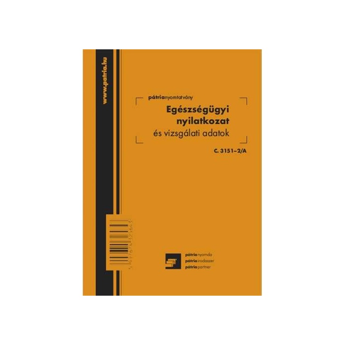 Egészségügyi Kiskönyv A/6 Docuform C3151-2