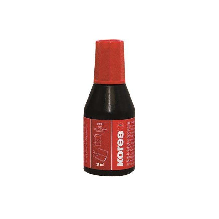 Festék  bélyegzőpárnára Kores 28ml piros