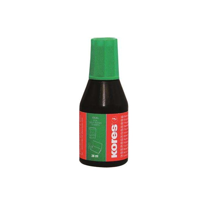 Festék  bélyegzőpárnára Kores 28ml zöld