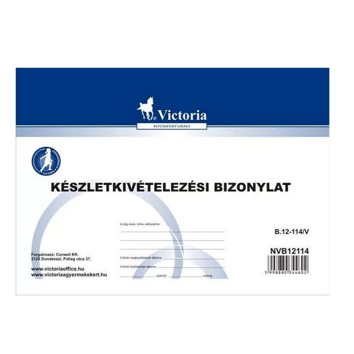 Készletkivételezési bizonylat, 25x4, A5, VICTORIA "B.12-114"